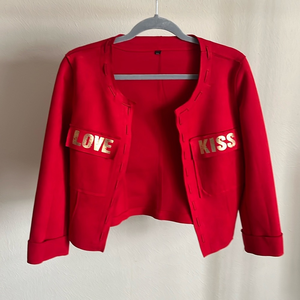 Women’s XXL red blazer jacket